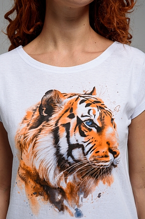 Женская футболка 7030 / тигрица