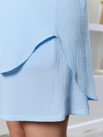 Женская рубашка Вуаль-6 / голубой