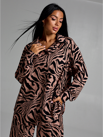 Женский костюм Рошель / Зебра бежевая