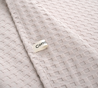 Полотенце банное вафельное полотно / Латте П