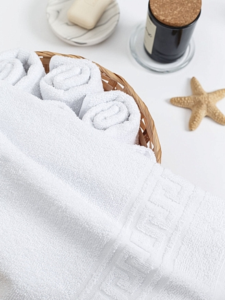 Полотенце махровое г/к Узбекистан 380 гр/м2 / 024-белый