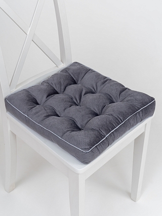 Подушка на стул с бортом / Графит