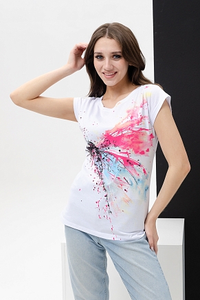 Женская футболка 7030 / стрекоза