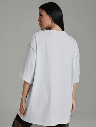 Женская футболка Город / Белый