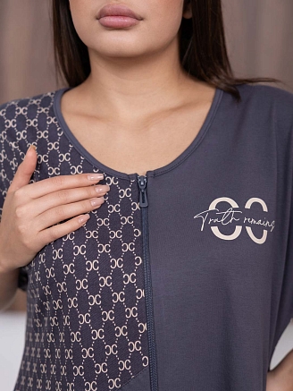 Женский халат мод.2090/2 / Серый