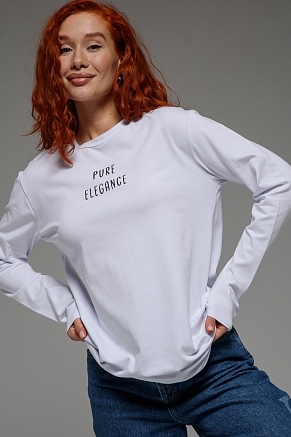 Женский лонгслив 8516 / белый+Pure