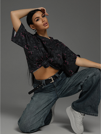 Женская футболка Ирбис / Графит