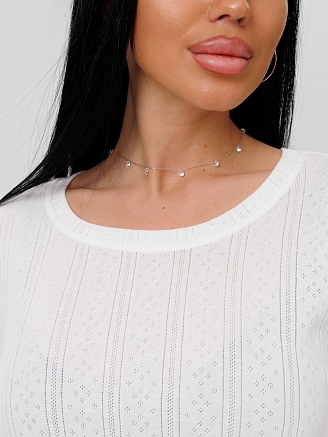 Женская пижама П-105(Риб) / Белый