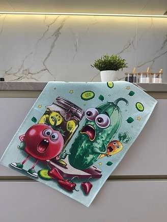 Полотенце кухонное вафельное полотно купон / В ассортименте