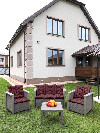 Матрас для садовой мебели арт. MO50 / Бордовый