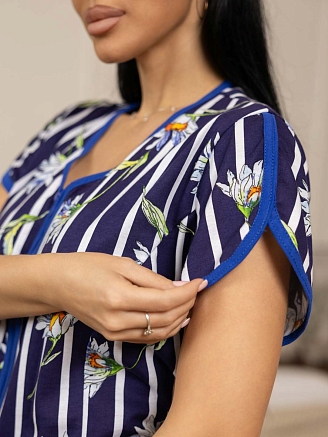 Женский халат мод.469/37 / Индиго