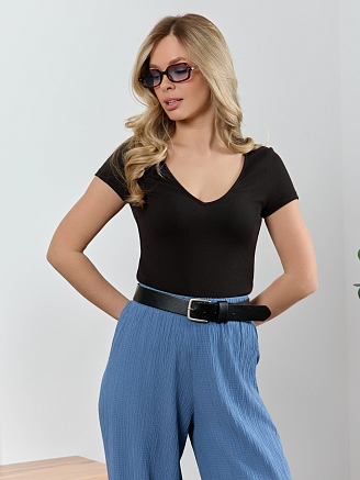 Женская блузка (топ) Сиеста-7 / чёрный