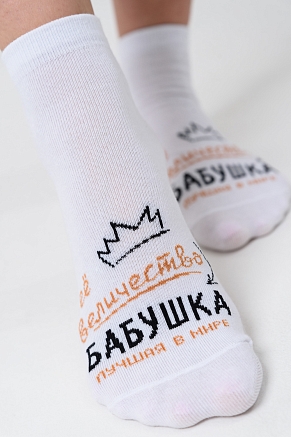 Носки женские стандарт Бабушка / белый