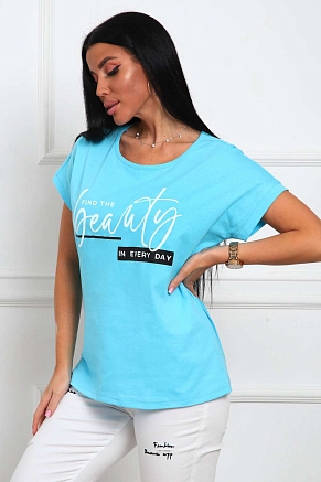 Женская футболка 29542 / бирюза