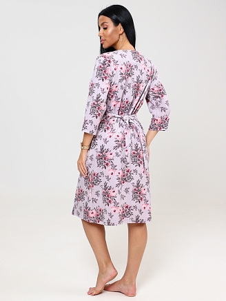 Женский халат ХМ-779 / Розы на капучино