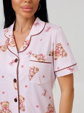 Женский костюм К-133(К) / Розовый (медвежата)