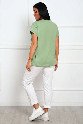 Женская футболка 29542 / оливка