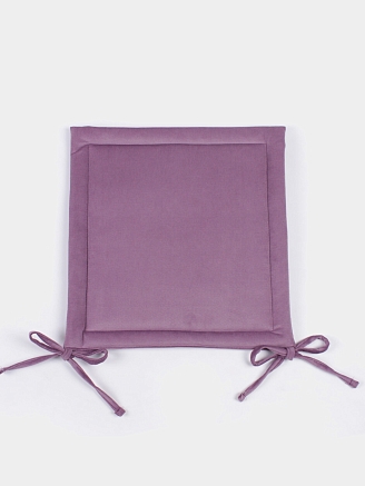 Комплект квадратных подушек на стул с завязками (2 шт.) / Фиолетовый