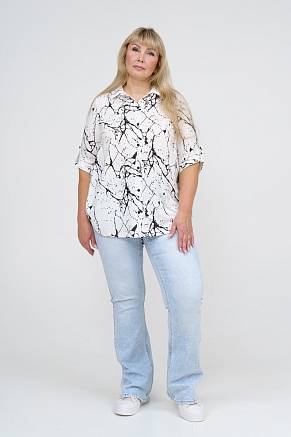 Женская рубашка 53019 / молочный