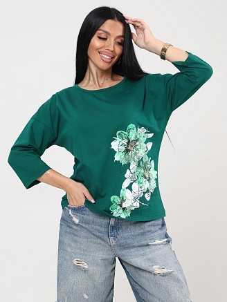 Женская футболка Мимулус / зеленый