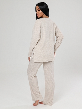 Женский костюм ДОМАШНИЙ КМ-2787 / Бежевый