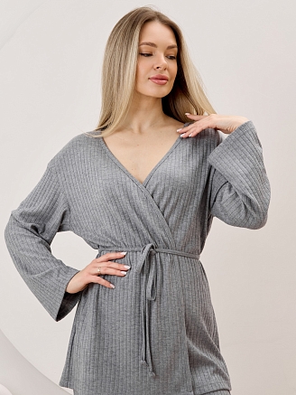 Женский кардиган-кимоно Эвила-1 / серый