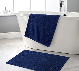 Полотенце махровое Ручки / темно-синий