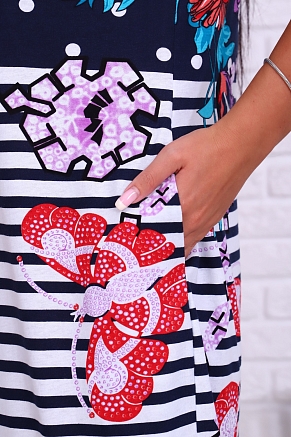 Женская туника 83901 / темно-синий