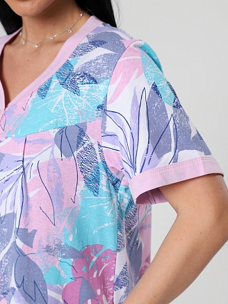 Женская ночная сорочка М-025 / листья