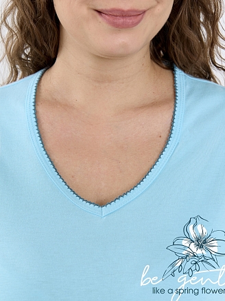 Женская пижама Айрис-2 П-509 / голубой