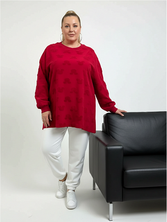 Женский свитшот Ребека / Махра Микки бордо