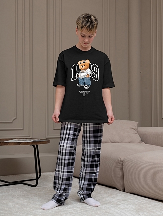 Детский костюм для мальчика Мишель-3 КМ-217 / чёрный
