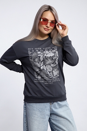 Женская толстовка 80047 / темно-серый