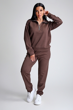 Женский костюм с брюками 32829 / шоколад