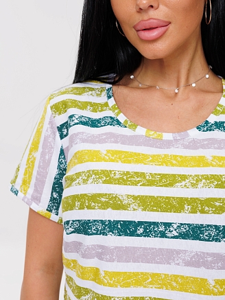 Женское платье Пл-73(К) / Желтый (полосы)