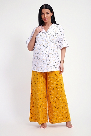 Женский костюм 29035 / бело-желтый