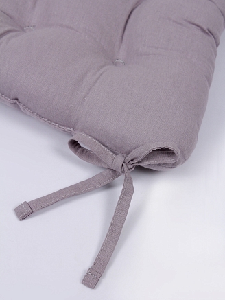 Комплект подушек на стул с завязками (бязь) 2 шт. / Светло-серый