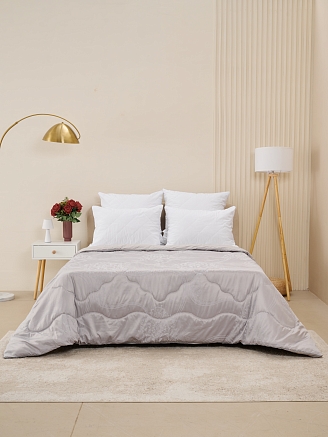 Одеяло "Лебяжий пух" сатин-жаккард / Серебро