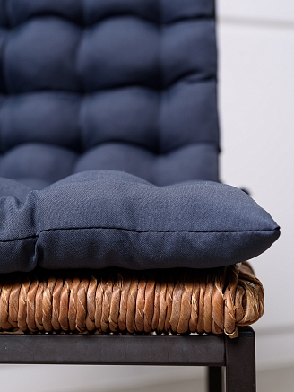 Подушка на стул со спинкой / Графит