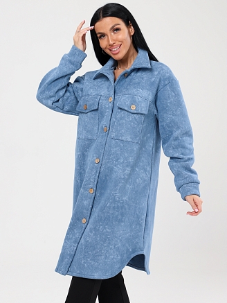 Женский жакет футер начес ЖФ-1888 / Варенка джинс