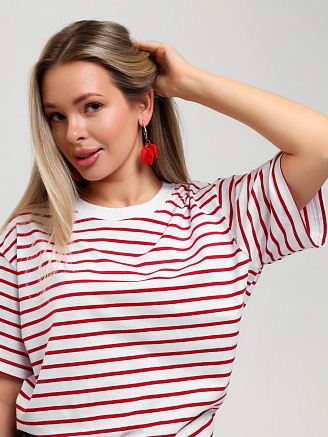 Женская футболка Брина-2 Ф-134 / красный