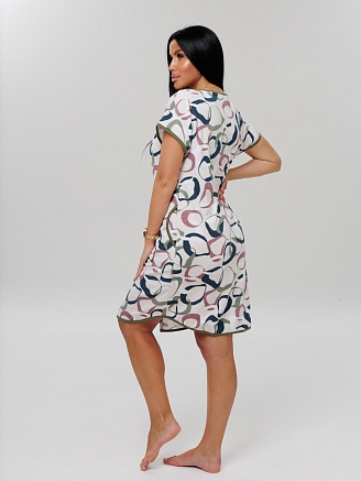 Женский халат Х-144(М) / Хаки (узоры)