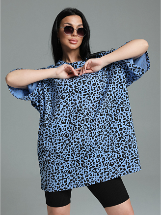 Женская футболка Ирбис / Голубой