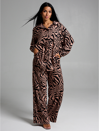 Женский костюм Рошель / Зебра бежевая