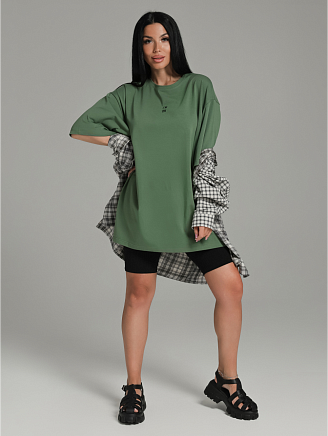 Женская футболка Город / Хаки