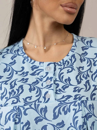 Женская ночная сорочка мод.1782/11 / Синий