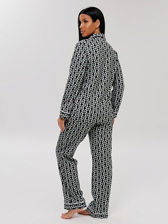 Женский костюм К-94(К) / Серо-зеленый (круги)