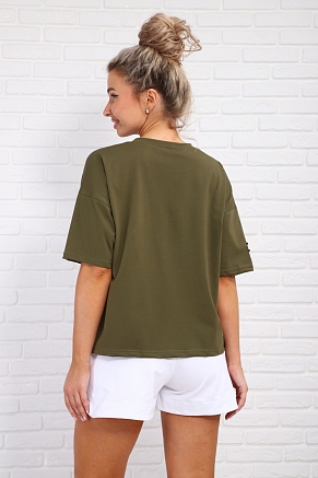 Женская футболка 84305 / хаки