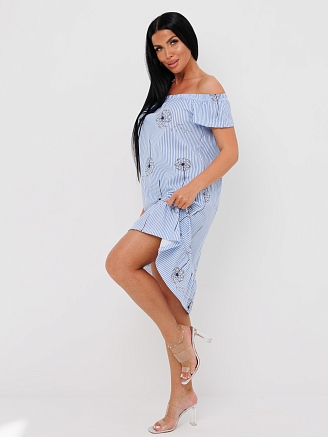 Женский сарафан С-64(К) / Голубой (одуванчик)