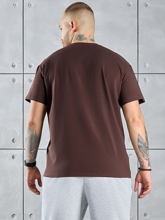 Фуфайка (футболка) мужская Арчи-2 ФП-055 / шоколадный